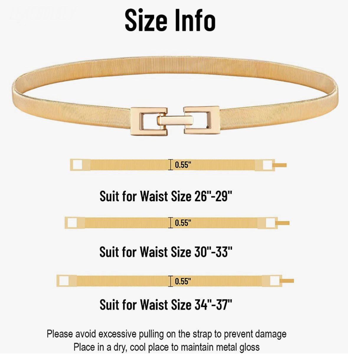 Gold Stretch Belts