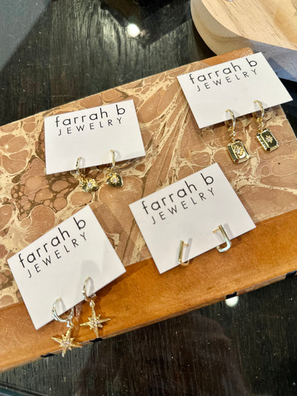 Starburst Huggies in gold by Farrah B