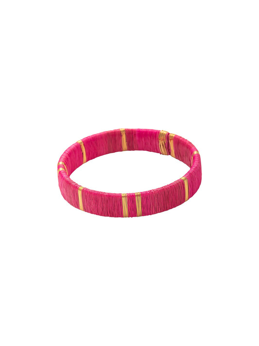 Juaca Bracelets in hyper pink by Bamboleira